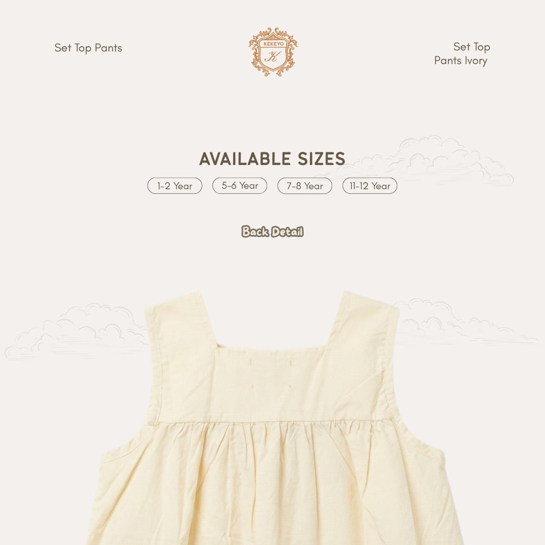 Kekeyo Set Top Pants Ivory | 1-2Y 5-6Y 7-8Y 11-12Y