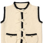 Kekeyo Celia Vest Knit Flower Button