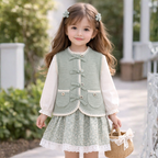 Kekeyo Celia Vest Knit Flower Button
