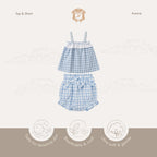 Kekeyo Aurora Set Top Shorts Baby Blue | 1Y 2Y