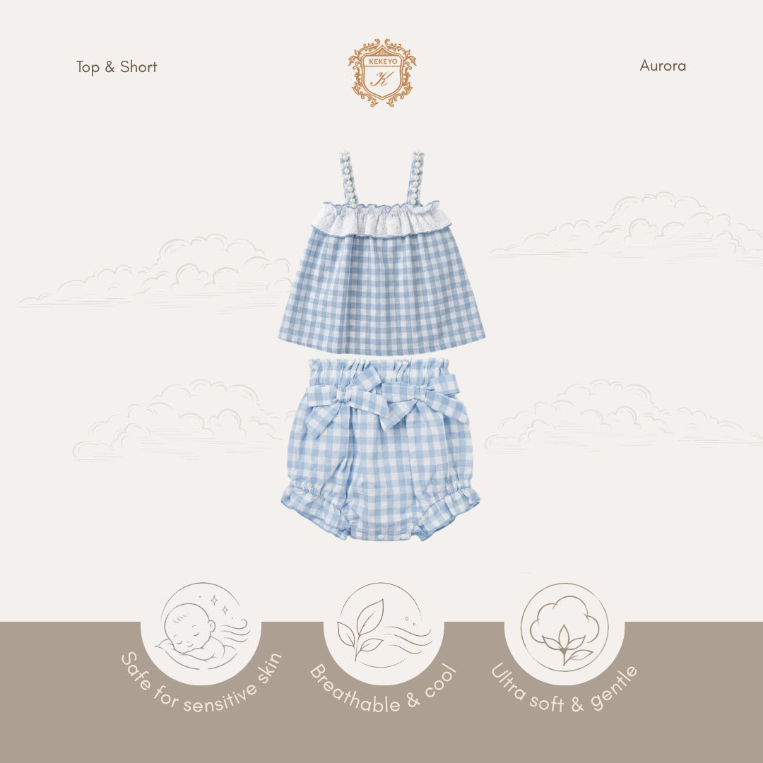 Kekeyo Aurora Set Top Shorts Baby Blue | 1Y 2Y