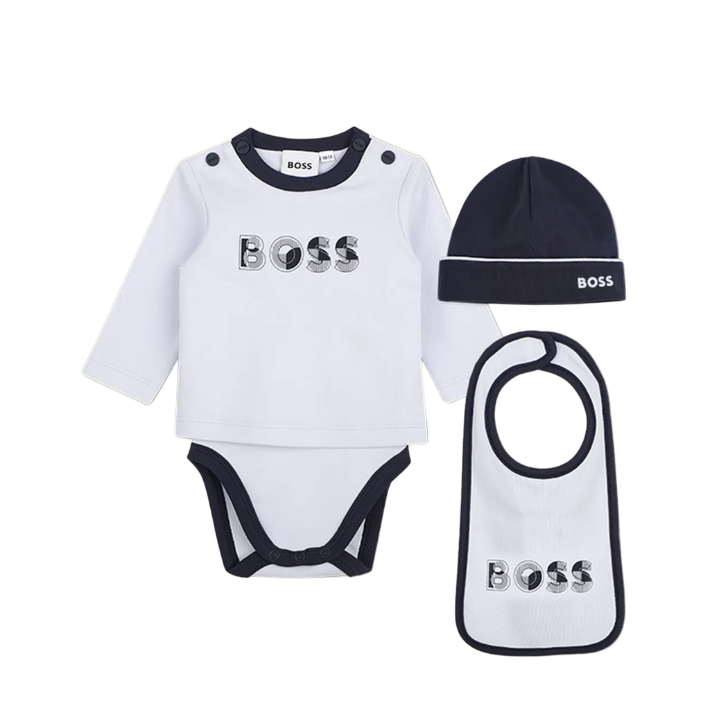 Boss Kids Logo-Print Romper Body set
