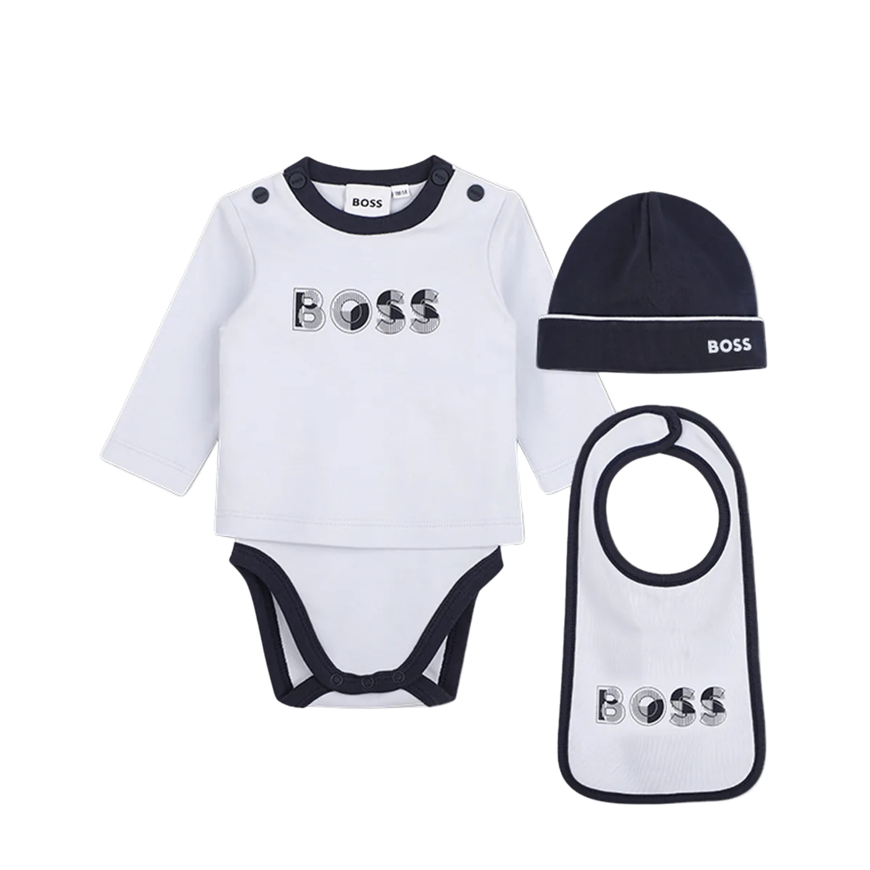 Boss Kids Logo-Print Romper Body set