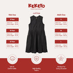 Kekeyo Dress Royal Bloom Black | 8Y 10Y 12Y S M L