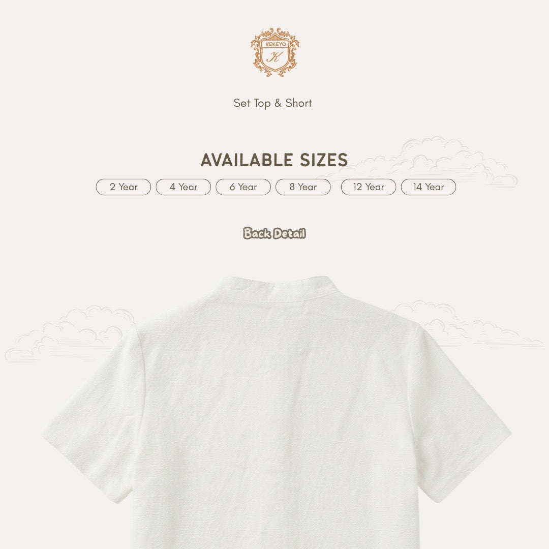 Kekeyo Linen Short-Sleeve Koko Shirt Top | 2-14Y
