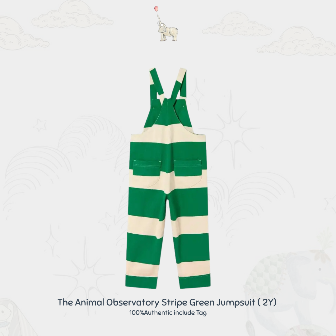 The Animal Observatory Strip Green Series | Blouse Baju Terusan Anak Celana Jeans | 2Y 10Y | 12 Y |