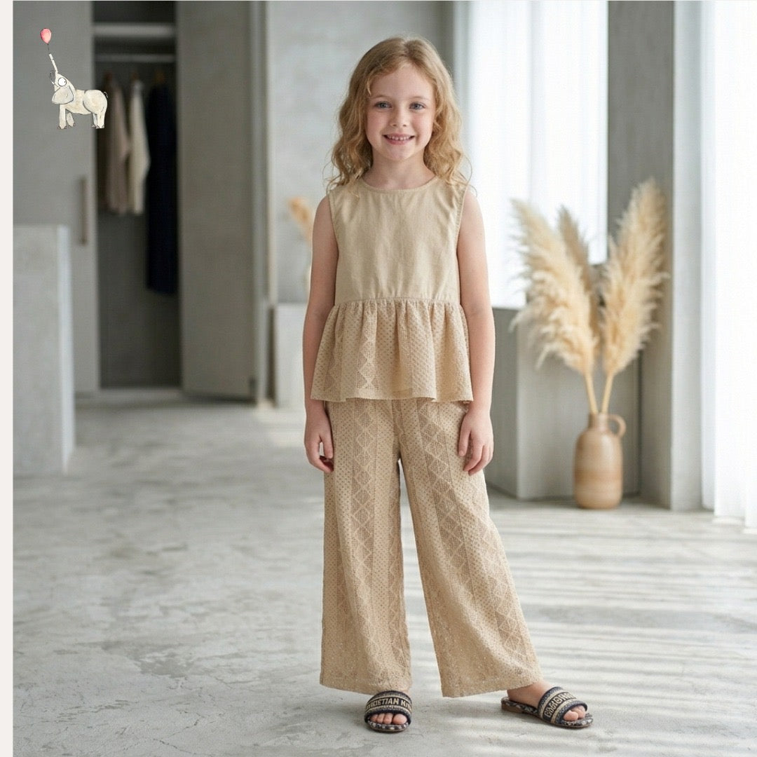Kekeyo Top & Short Heirs Beige | 7-8Y 9-10Y 11-12Y 13-14Y