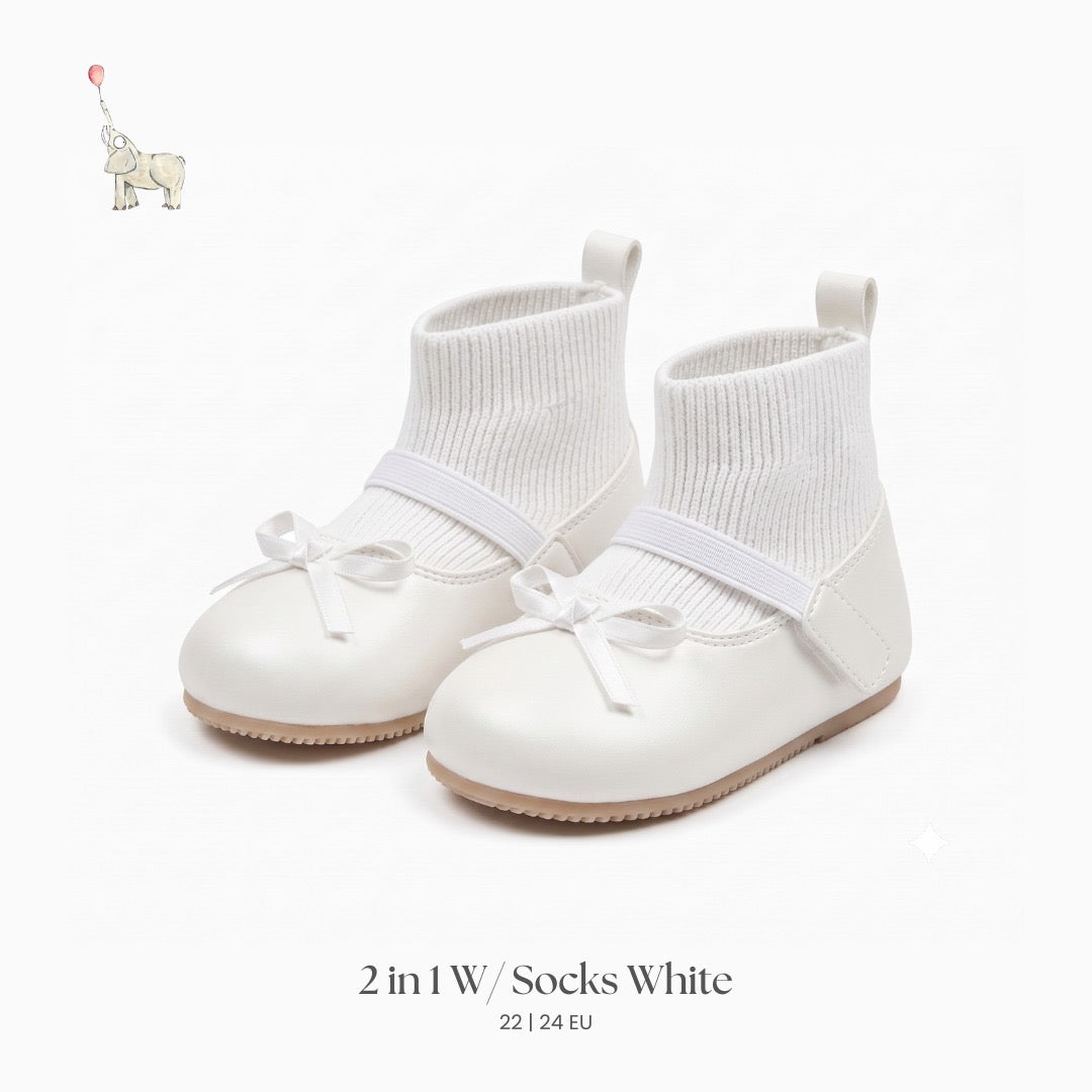 Nube-2 in 1 w/socks white