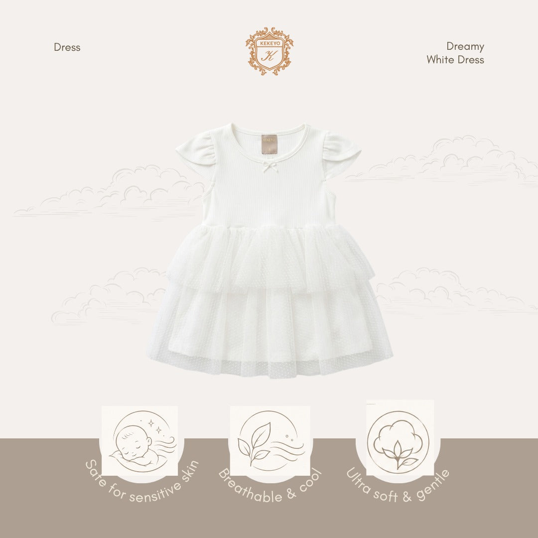 Kekeyo Dreamy White Dress | 3M 6M 1Y 3Y