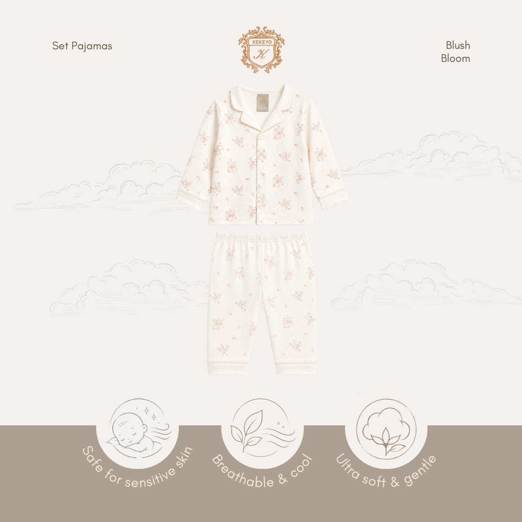 Kekeyo Set Pajamas Blush Bloom | 6M 9M 12M 18M 24M