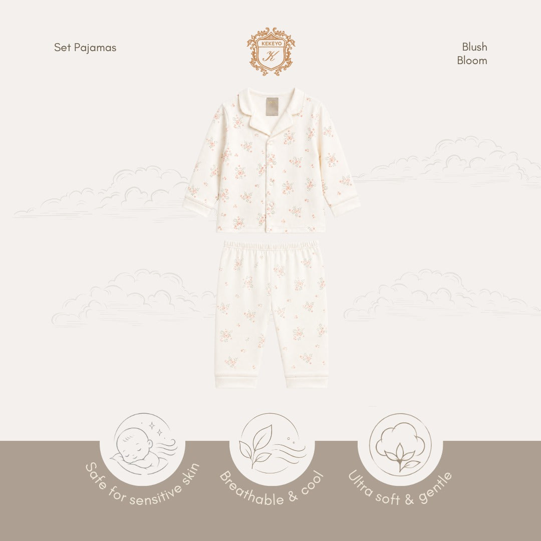 Kekeyo Set Pajamas Blush Bloom | 6M 9M 12M 18M 24M