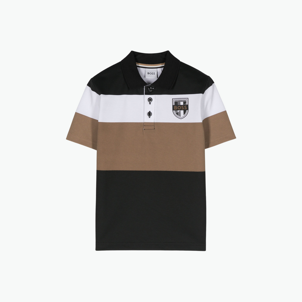 Boss Kids Stretch Cotton Pique Polo