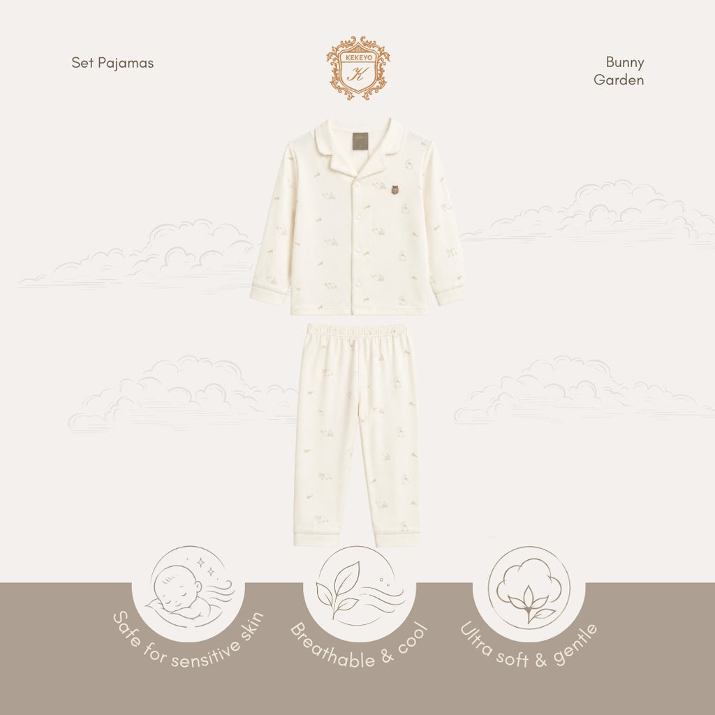 Kekeyo Set Pajamas Bunny Garden | 2Y 3Y