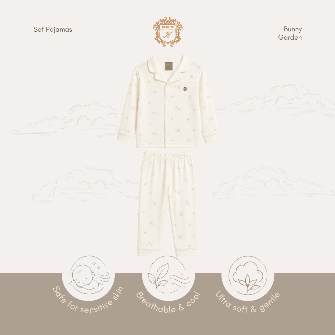 Kekeyo Set Pajamas Bunny Garden | 2Y 3Y