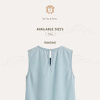 Kekeyo Denim Jiercy Set Top Pants | Ruffle Top & Denim Pants Set | 8Y