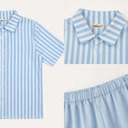 Kekeyo Zayon Blue Short-Sleeve Shirt & Shorts Set