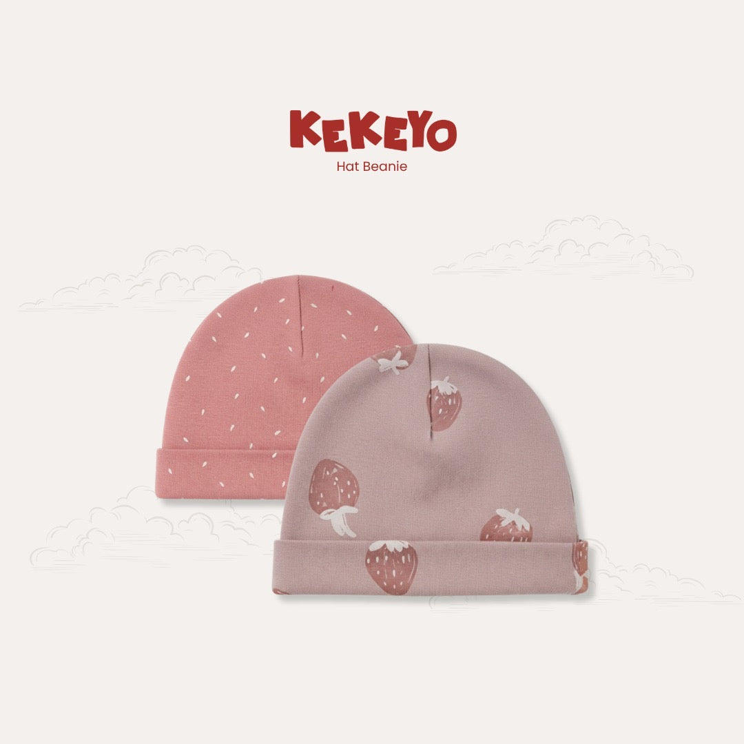 Mother Choice Baby Cotton Cap Beanies - Pack of 2 | Pink Series