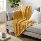 KEKEYO Blanket Pearl Mustard Knit