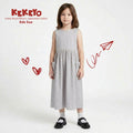 Kekeyo Dress Royal Bloom Japan Cotton Grey | 8Y 10Y 12Y S M L