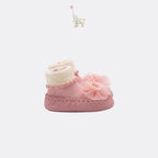 Mammyeve Baby Shoes 7 | Pink Flower Sock Booties | PreWalker | One Size