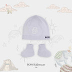 Boss Embroidered Beanie and Pre-Walker Set | Blue