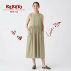Kekeyo Dress Royal Bloom Japan Cotton Beige | 8Y 10Y 12Y S M L