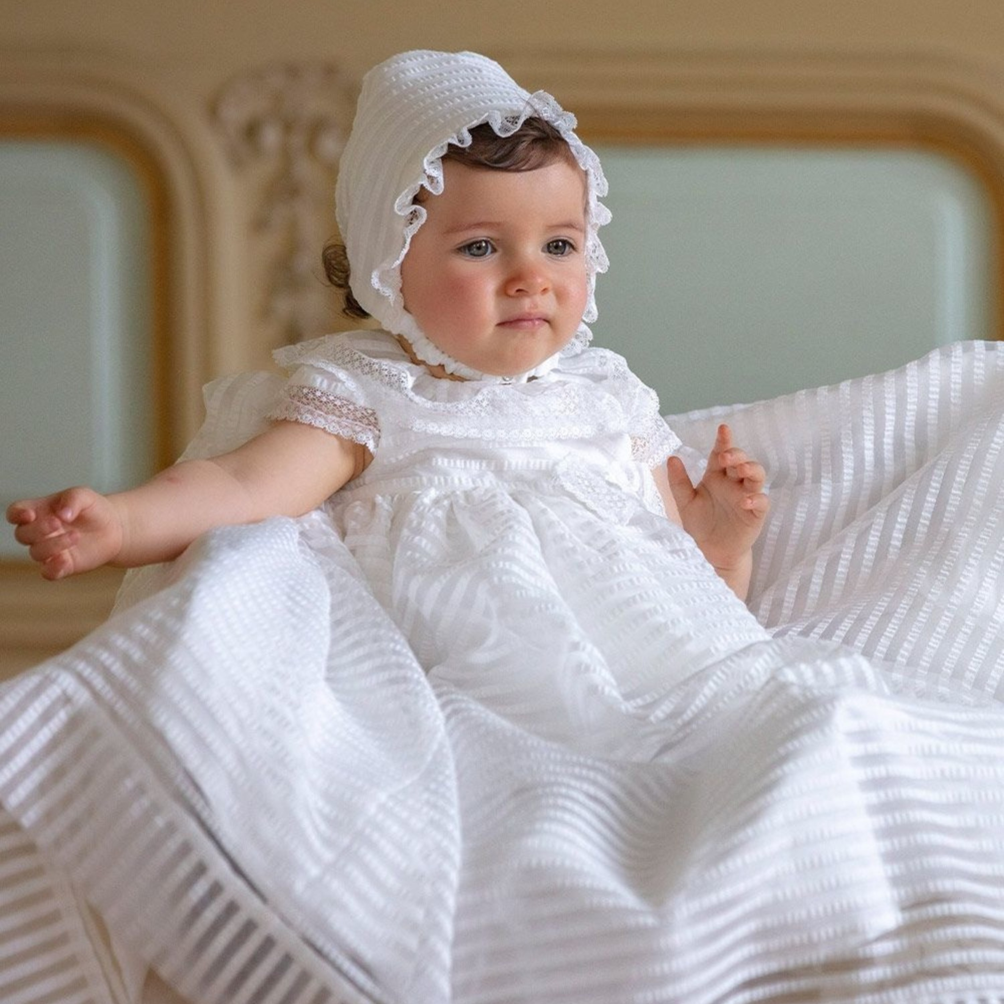 Patachou White Ceremony Baptism Christening Gown Dress