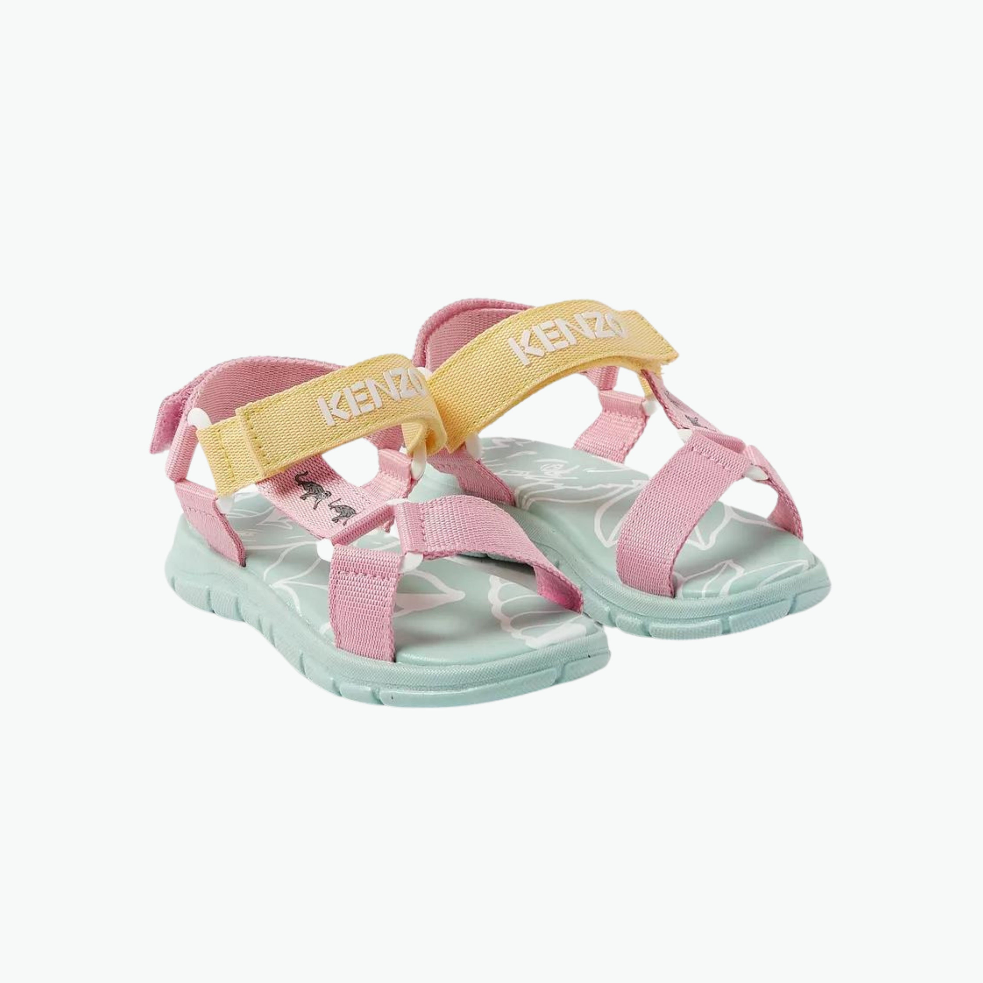 Kenzo Jungle Pink Strap Sandals