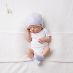 Boss Embroidered Beanie and Pre-Walker Set | Blue