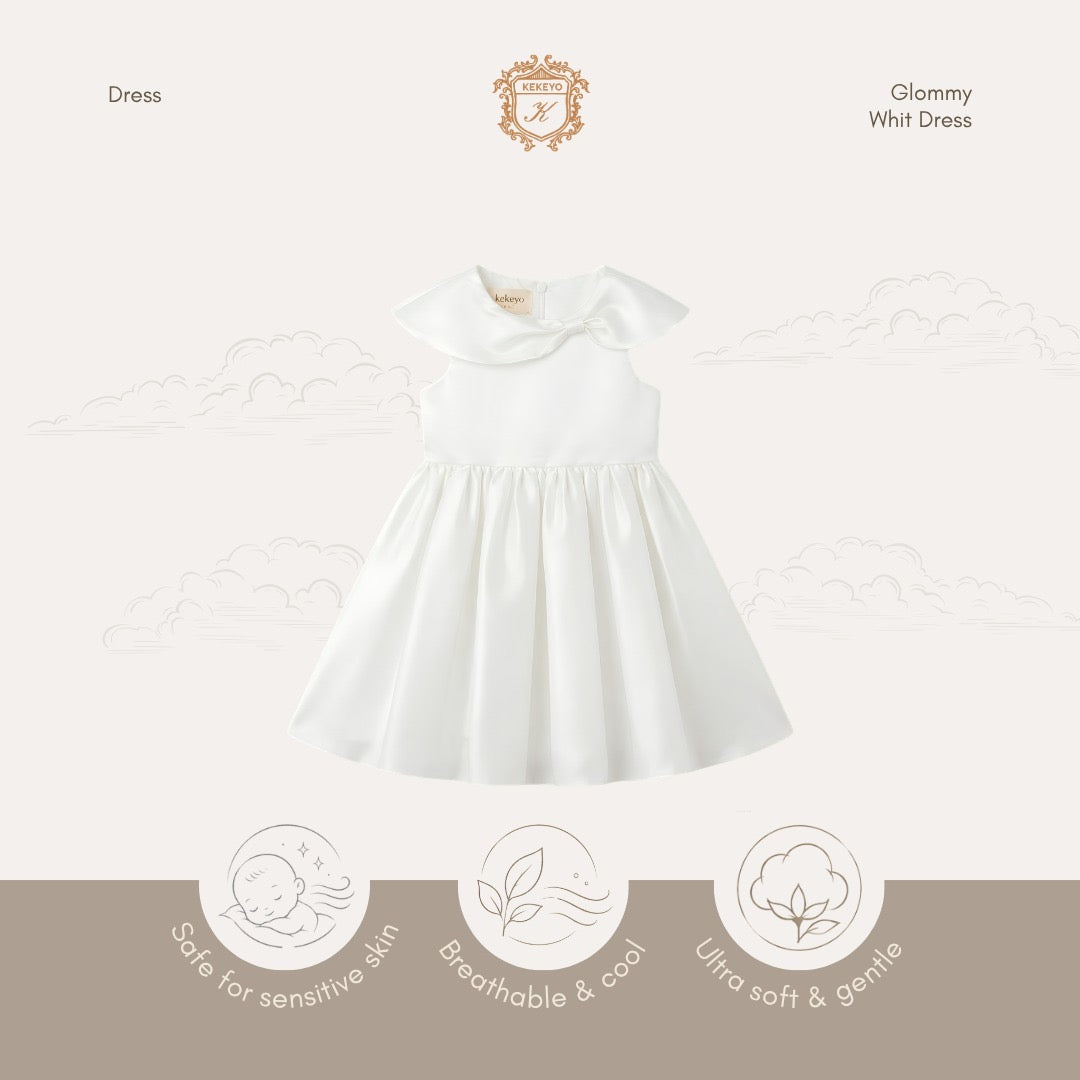 Kekeyo Glommy Dress White | 4Y 6Y
