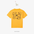Off-White Arrow Sketch T-Shirt in Yellow White | 12Y