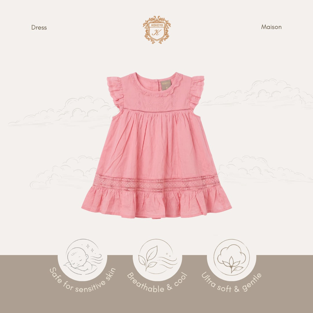 Kekeyo Dress Maison Pink | 1Y 2Y 3Y 4Y