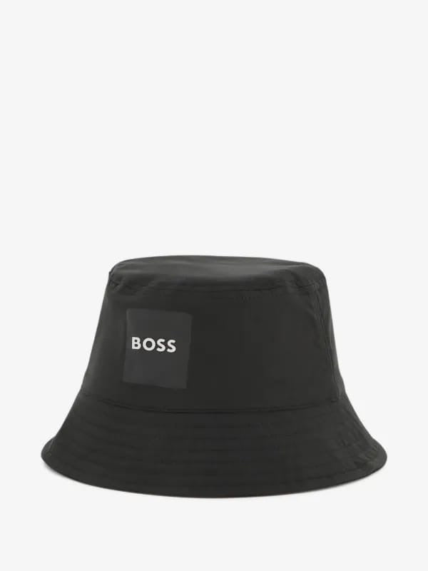 Boss Reversible Logo-Print Bucket Hat(Black) | 56 cm