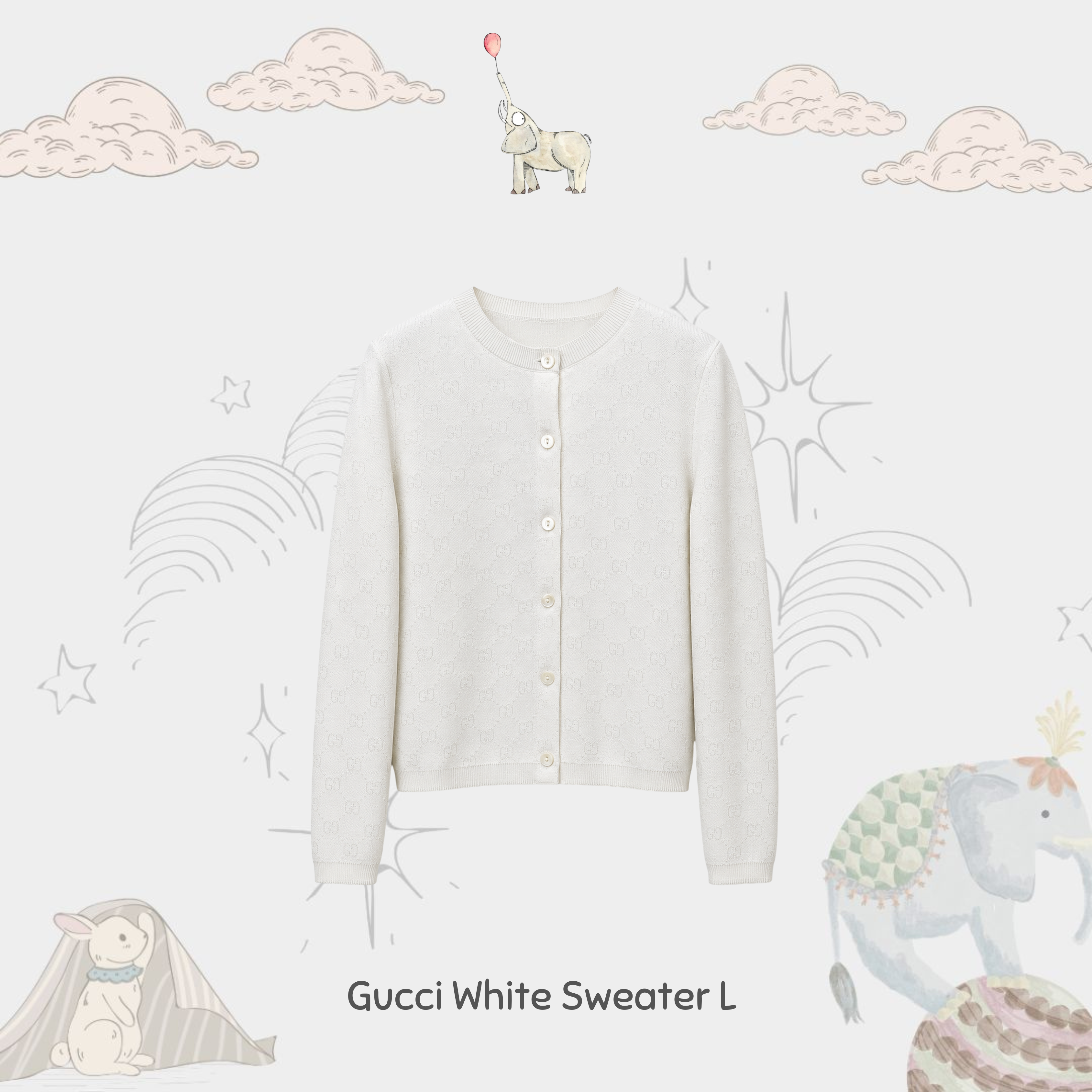 Gucci White Sweater L