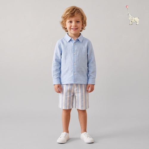 Abel & Lula Linen Top Shorts Strip Set | 2Y 4Y