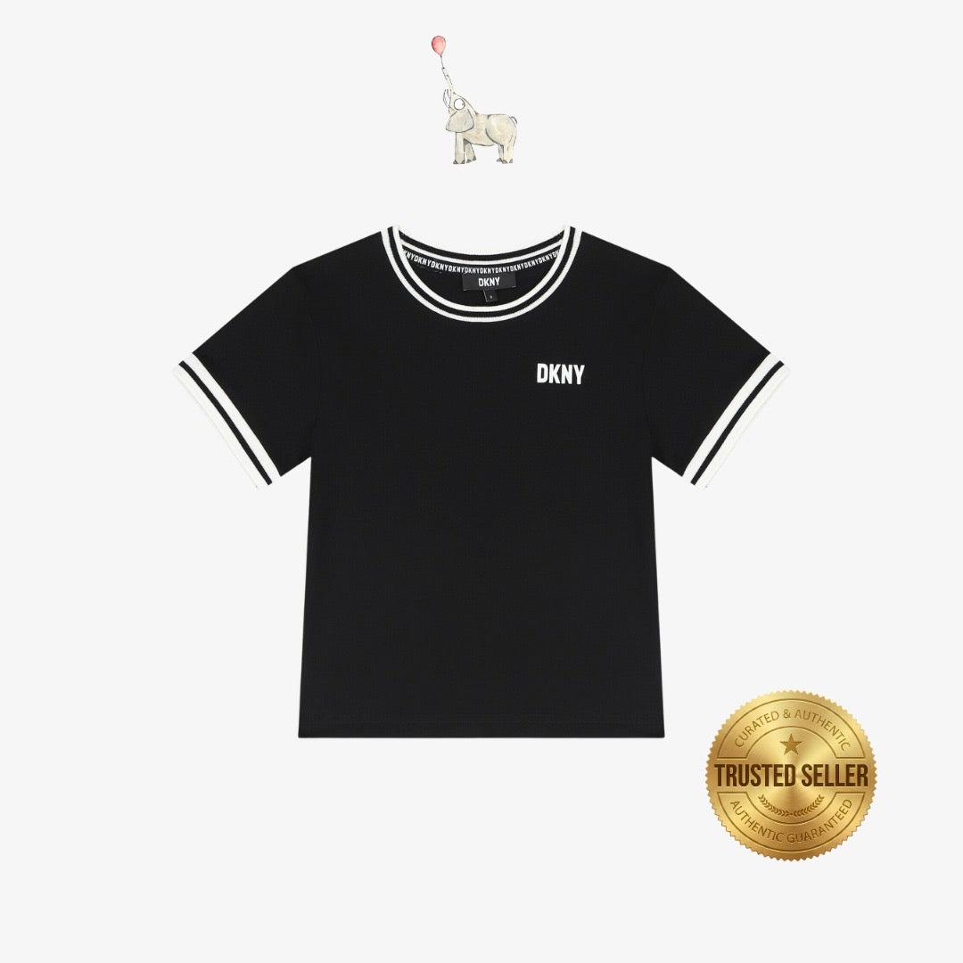 DKNY Top T Shirt Black 4Y 5Y