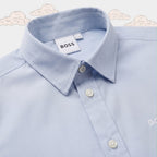 Boss Shirt Blue Long Sleeve
