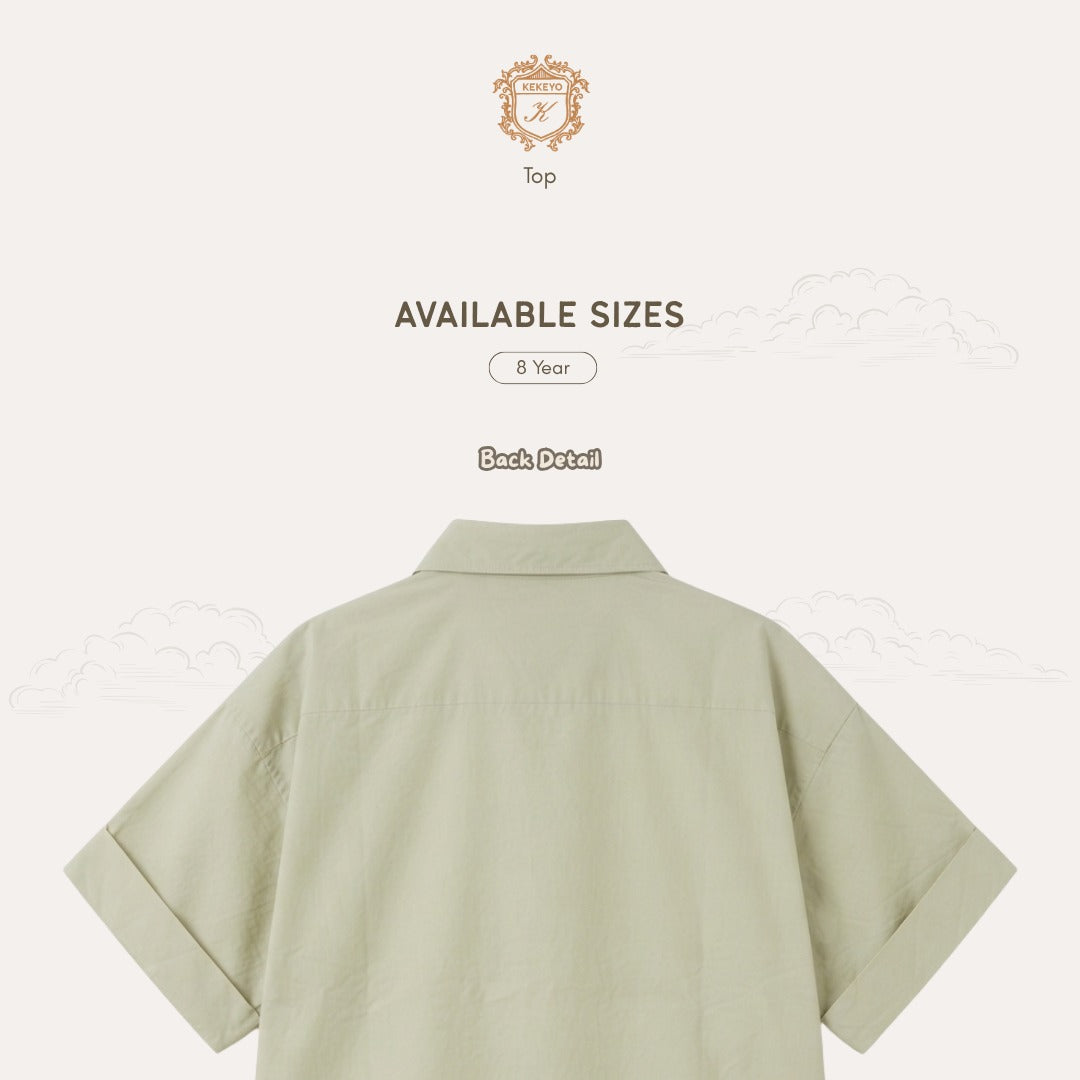 Kekeyo Short Sleeve Shirt 8Y | Sage Green