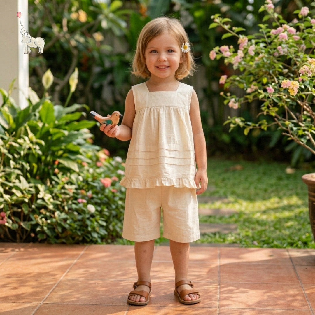 Kekeyo Set Top Pants Ivory | 1-2Y 5-6Y 7-8Y 11-12Y