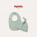Kekeyo 2-in-1 Baby Set (Hat & Bibs) 0-3M Newborn | Green Series