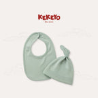 Kekeyo 2-in-1 Baby Set (Hat & Bibs) 0-3M Newborn | Green Series