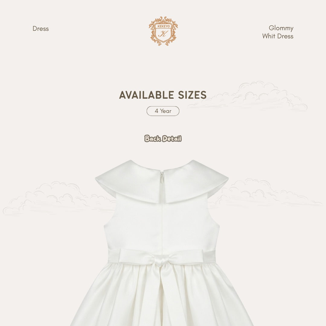 Kekeyo Glommy Dress White | 4Y 6Y