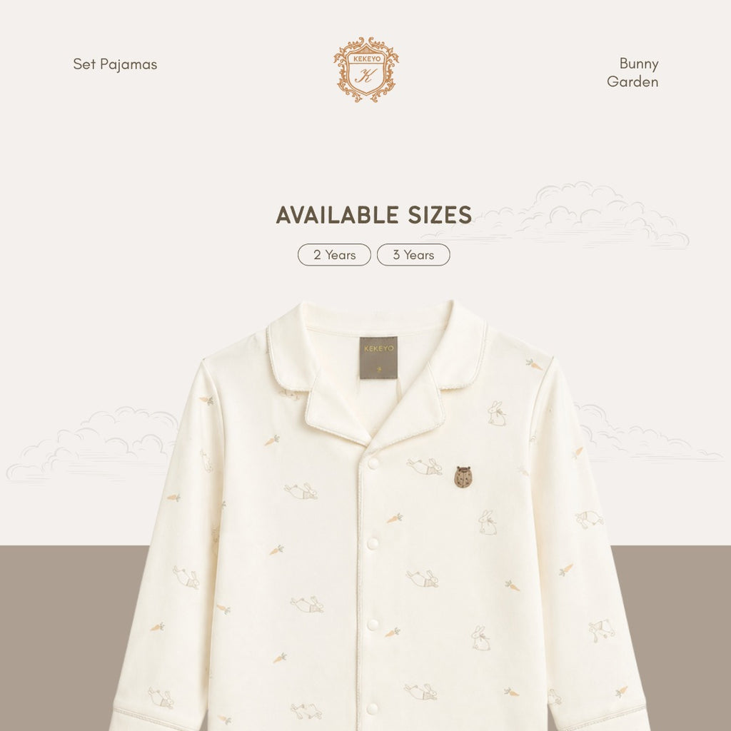 Kekeyo Set Pajamas Bunny Garden | 2Y 3Y