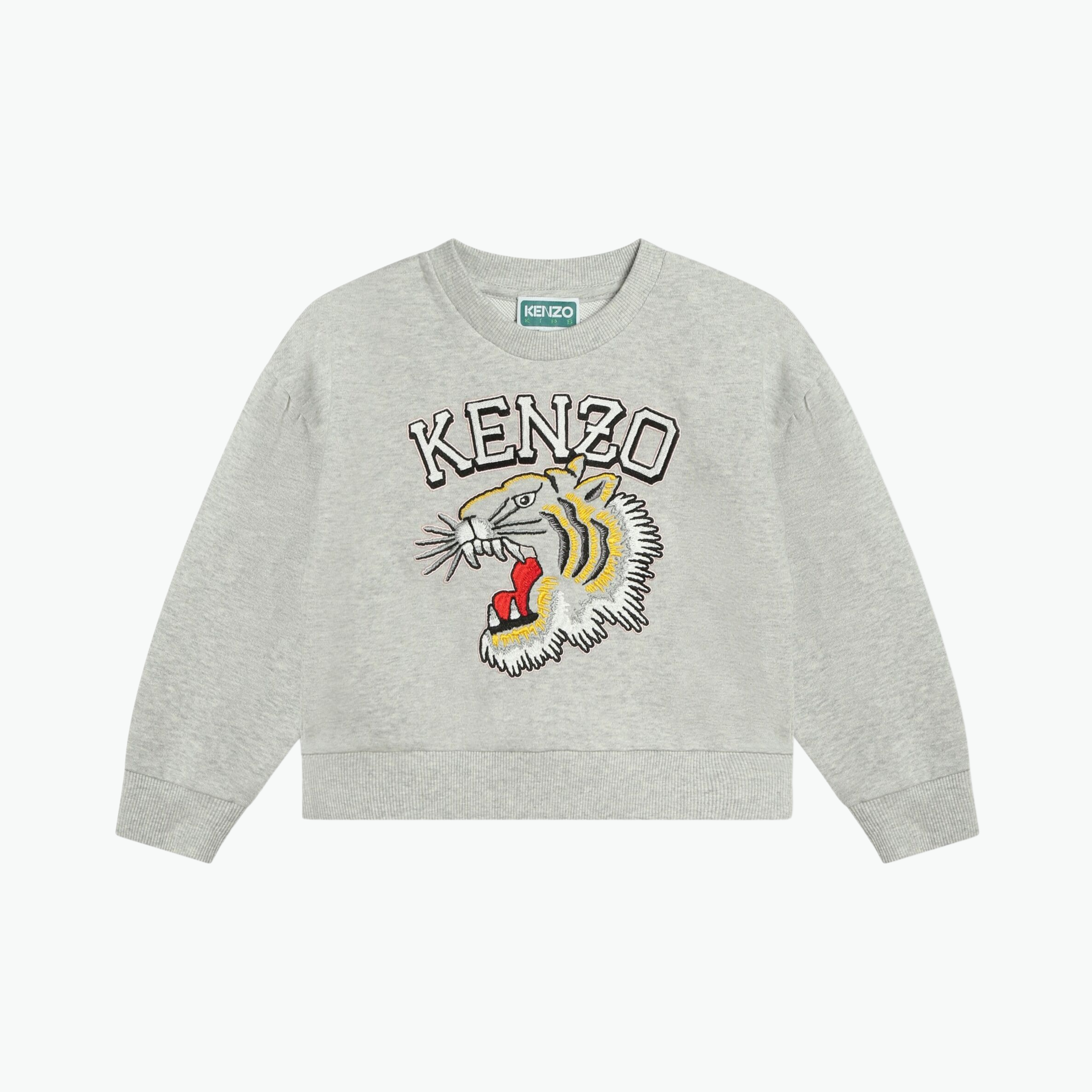 Kenzo Kotora Embroidered Cotton Sweatshirt In Grey