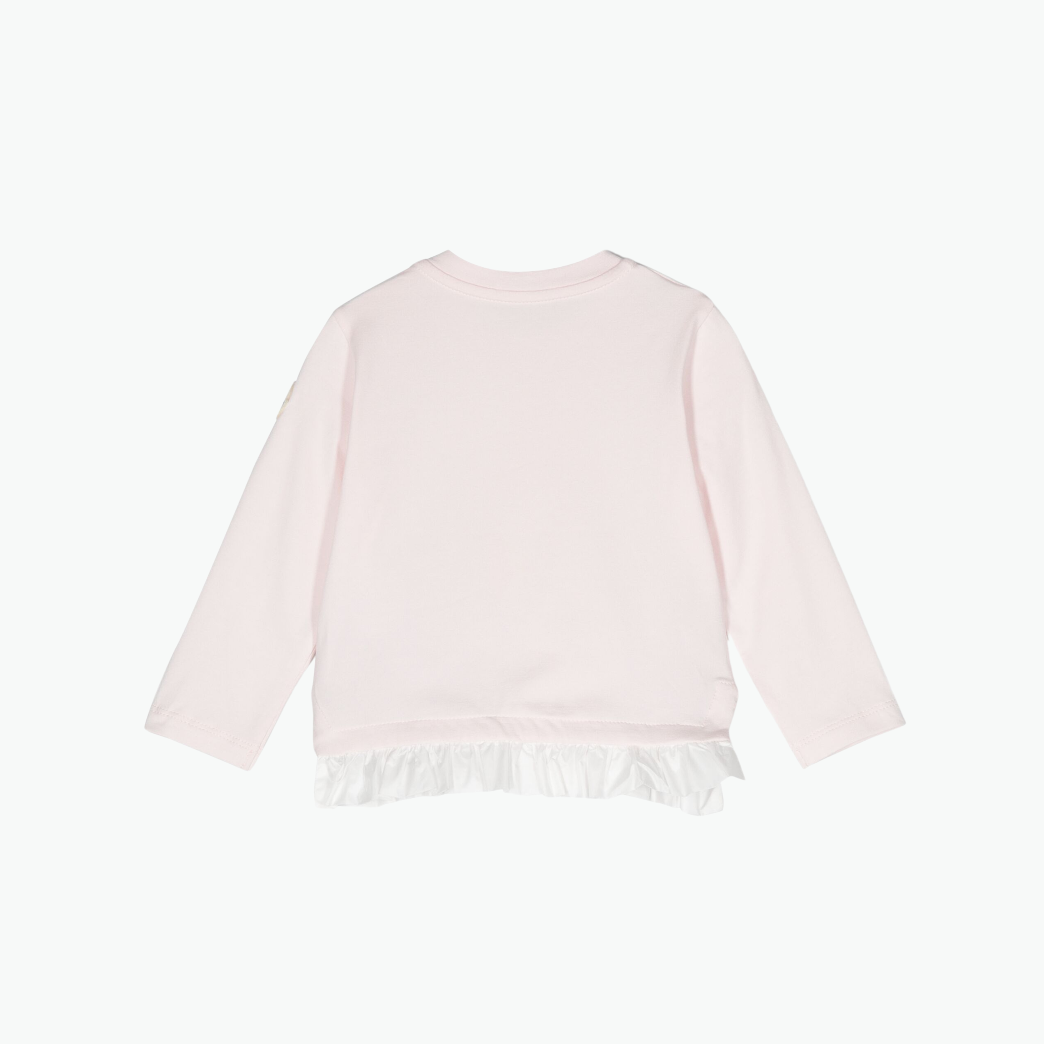 Moncler Kids Pink Cotton Blend Long-Sleeve T-shirt
