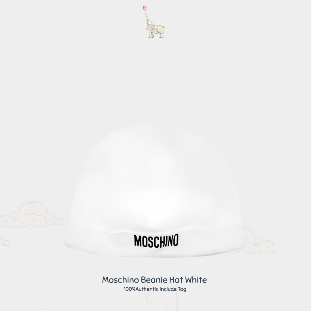 Moschino Beanie Hat White