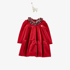 Monalisa Tartan Collar Chenille Dress | 9M