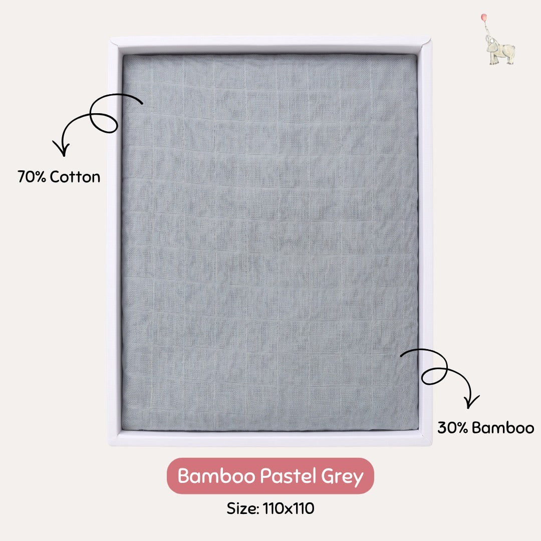 KEKEYO Swaddle Bamboo Pastel Grey