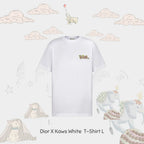 Dior X KAWS Embroidered White T-Shirt L