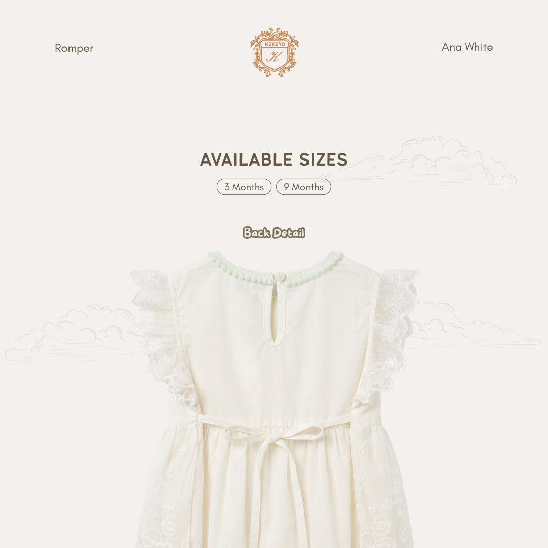 Kekeyo Romper Ana White | 3M 9M
